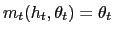 $ m_{t}(h_{t},\theta_{t})=\theta_{t}$