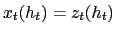 $ x_{t}(h_{t})=z_{t}(h_{t})$