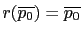 $ r(\overline{p_{0}})=\overline{p_{0}}$