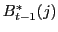 $ B_{t-1}^{\ast}(j)$