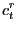 $\displaystyle c_{t}^{r}$
