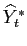 $ \widehat{Y}_{t}^{\ast}$