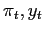 $ \pi_{t},y_{t}$