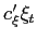 $ c_{\xi}^{\prime}\xi_{t}$