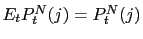 $ E_{t}P_{t}^{N}(j)=P_{t}^{N}(j)$