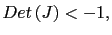 $ Det\left( J\right) <-1,$
