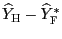 $ \widehat{Y}_{\text{\textsc{H}}}-\widehat{Y}_{\text{\textsc{F}}}^{\ast}$