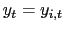 $ y_{t} = y_{i,t}$