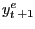 $ y_{t}^{e }_{+1 }$