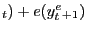 $ _{t })+e(y_{t}^{e }_{+1})$