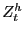 $ Z_{t}^{h}$