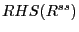 $ RHS(R^{ss})$