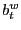 $ b_{t}^{w}$