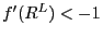 $ f^{\prime}(R^{L})<-1$