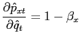 $\displaystyle \frac{\partial\hat{p}_{xt}}{\partial\hat{q}_{t}} = 1-\beta_{x}$