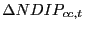 $\displaystyle \Delta NDIP_{cc,t}$