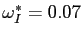 $ \omega^*_{I}= 0.07$