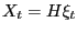 $ X_{t}=H\xi_{t}$