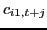 $\displaystyle c_{i1,t+j} $