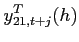 $\displaystyle y^T_{21,t+j}(h)$