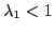 $\displaystyle \lambda_{1}<1 $