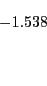 \begin{displaymath} \begin{array}[c]{c} -1.538\ \text{ } \end{array}\end{displaymath}