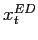 $ x_{t}^{ED}$