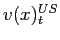 $ v(x)_{t}^{US}$