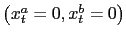 $ \left ( x_{t}^{a}=0,x_{t}^{b}=0\right ) $