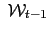 $ \;\mathcal{W}_{t-1}$