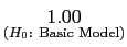 $ \underset{(H_{0}:\ \text{Basic Model})}{{\small 1.00}}$
