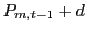 $ P_{m,t-1}+d$