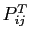 $ P_{ij}^{T}$
