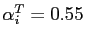 $ \alpha_{i}^{T}=0.55$