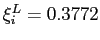 $ \xi_{i}^{L}=0.3772$