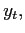 $ y_{t}, $
