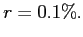$ r=0.1\%.$
