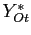 $ Y_{Ot}^{*}$