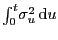 $ \int_{0} ^{t}\! \sigma_{u}^{2} \dee u$
