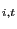 $ _{i,t}$