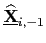 $ \underline{\widehat{\mathbf{X}}}_{i,-1}$