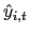 $ \hat{y}_{i,t}$