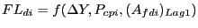 $ FL_{di} =f(\Delta Y,P_{cpi} ,(A_{fdi} )_{Lag1} )$