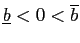 $ \underline{b}<0<\overline{b}$