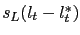 $ s_{L} (l_{t} -l^{*}_{t})$