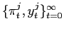 $ \{\pi_{t}^{j},y_{t}^{j}\}_{t=0}^{\infty}$