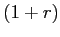 $ (1+r)$