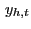 $ \,y_{h,t}$