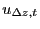 $ u_{\Delta z, t}$