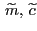 $ \, \widetilde{m}, \, \widetilde{c} $
